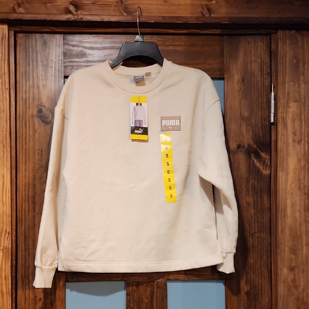 Puma Women's Size Small Cream Sweatshirt NWT